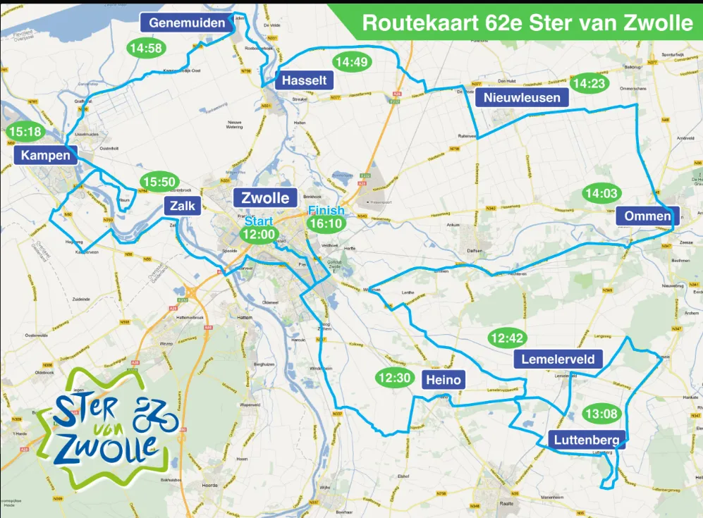 ster van zwolle routekaart