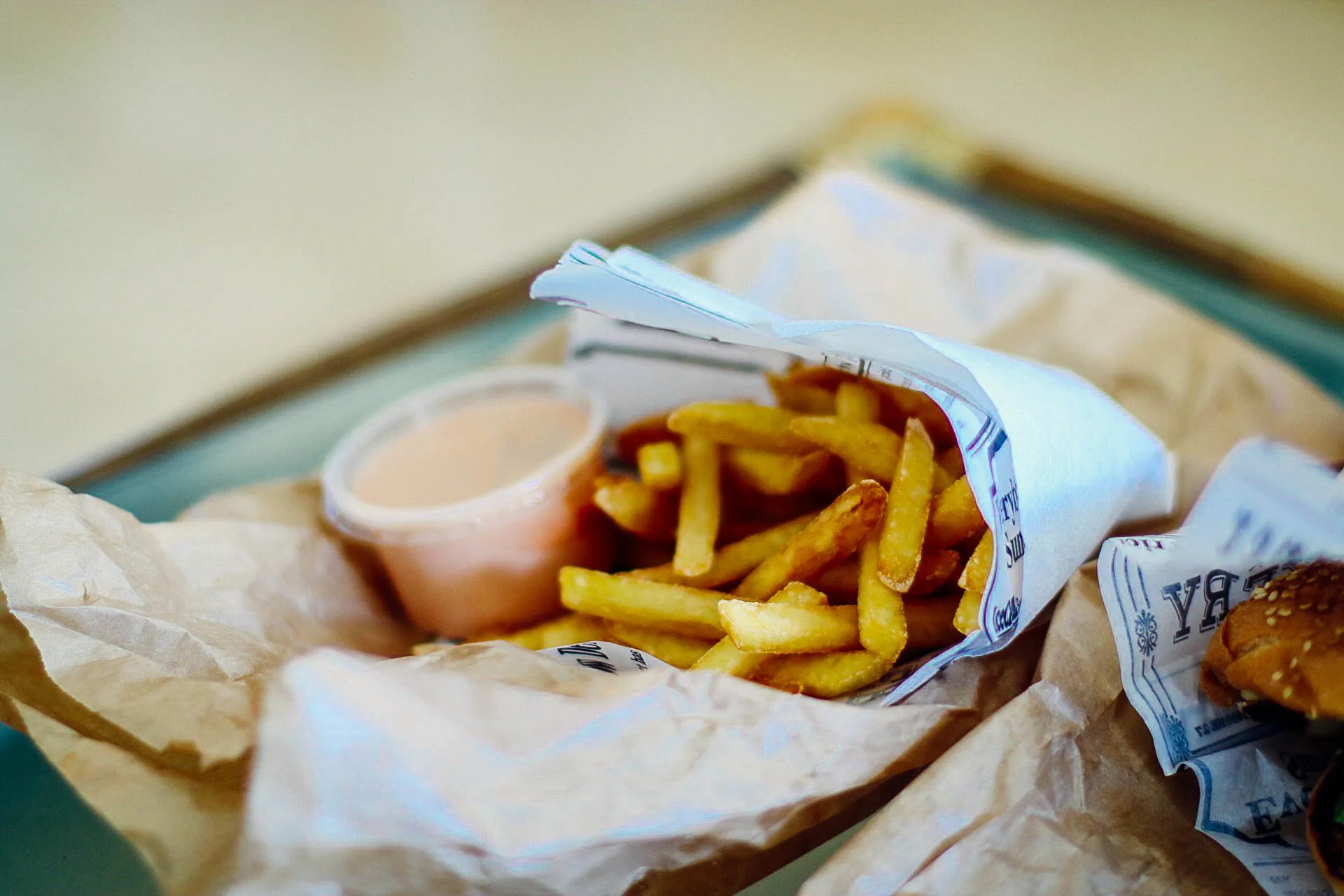 canva french fries on white paper