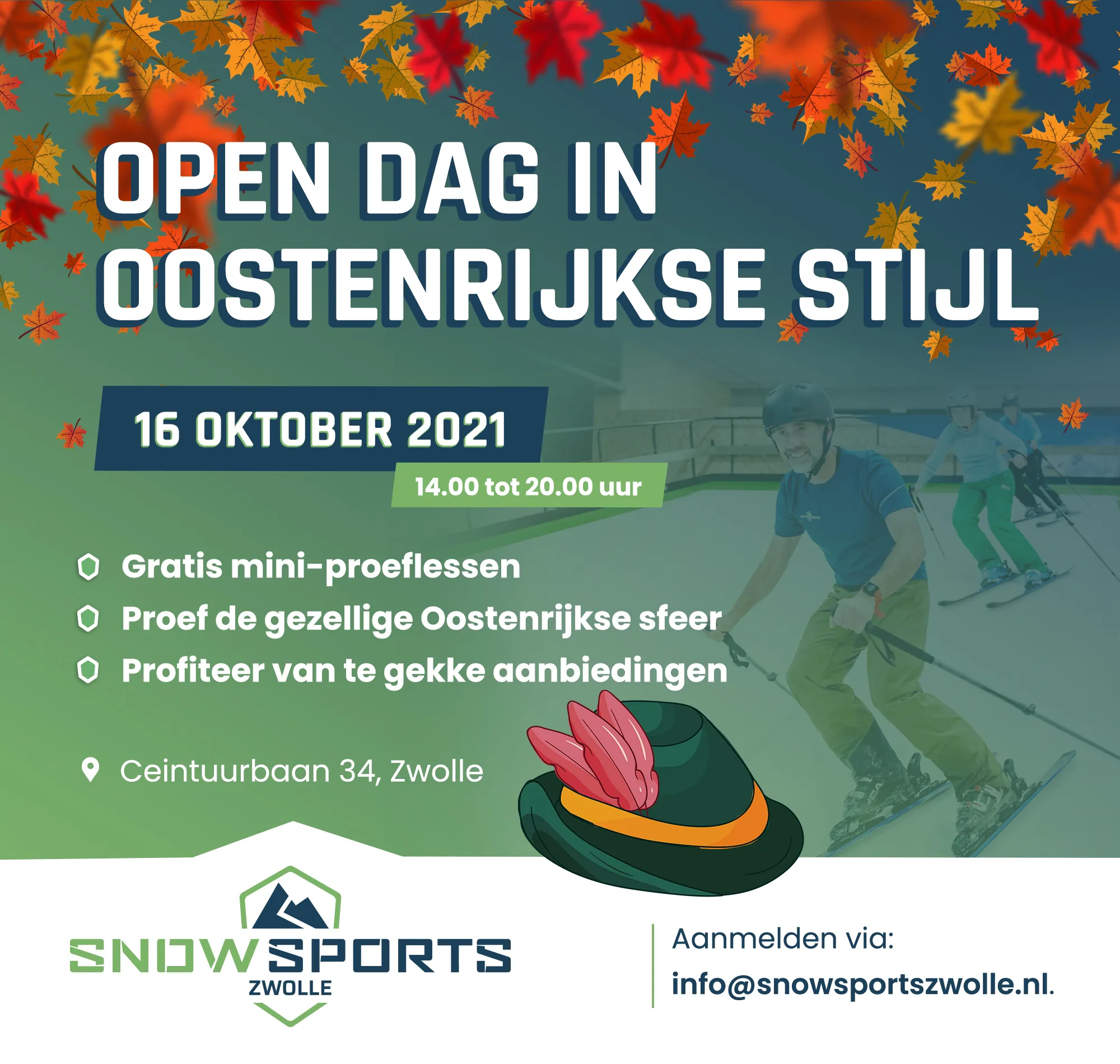 uitnodiging opendag snowsports 2021 oostenrijkse stijl