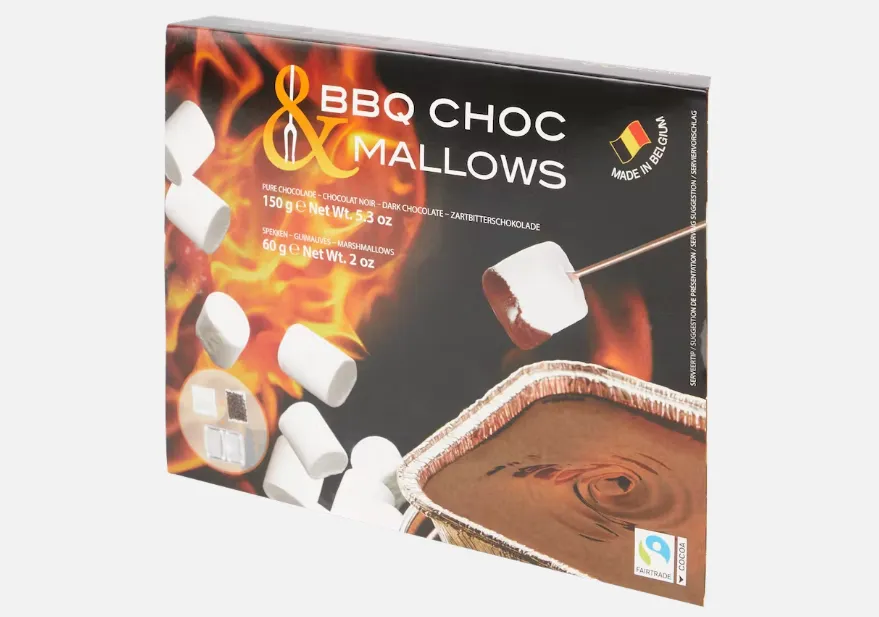 barbecue chocolade met marshmallows action
