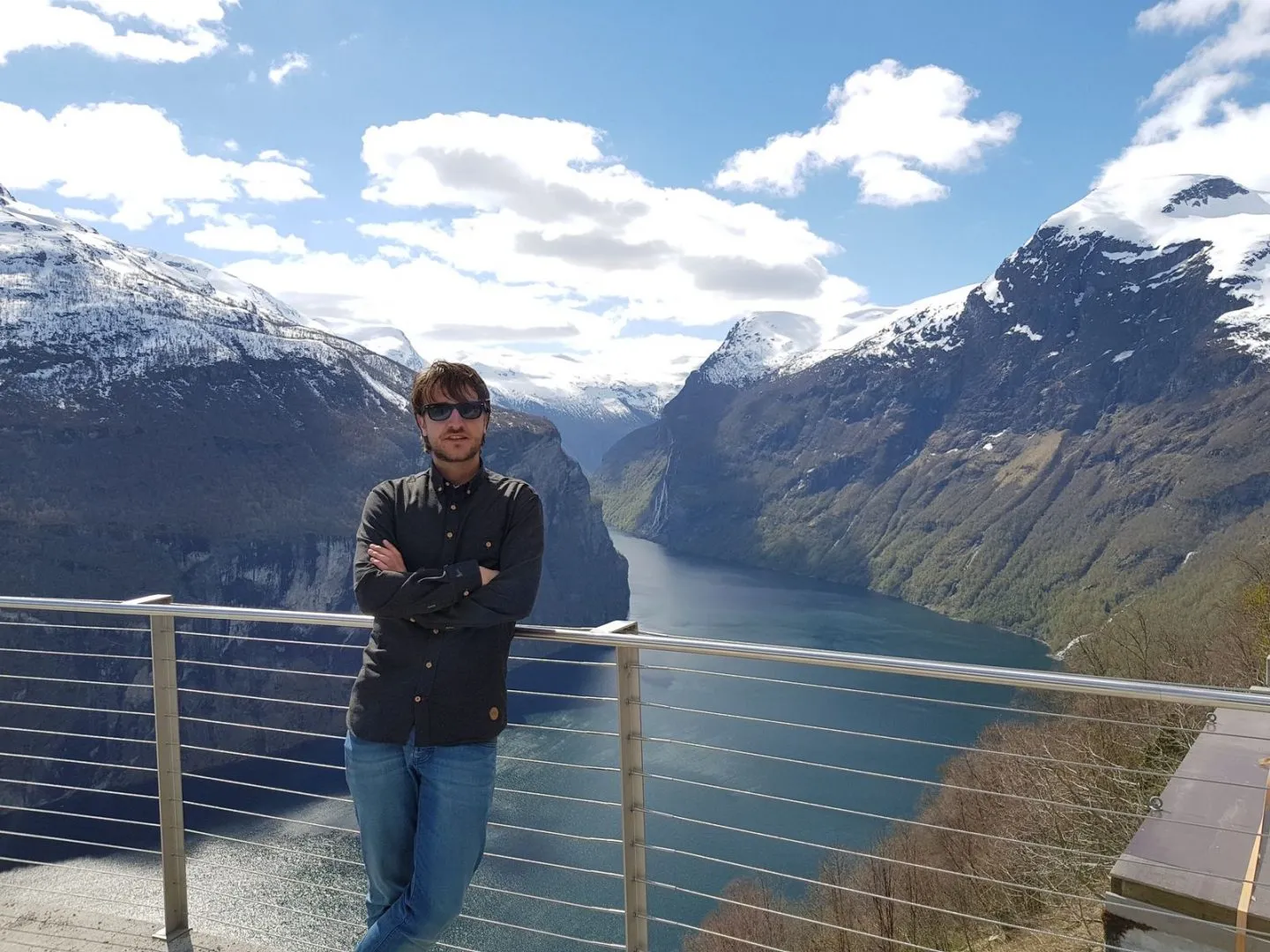 &nbsp;Chris op een leuk plekje in Noorwegen