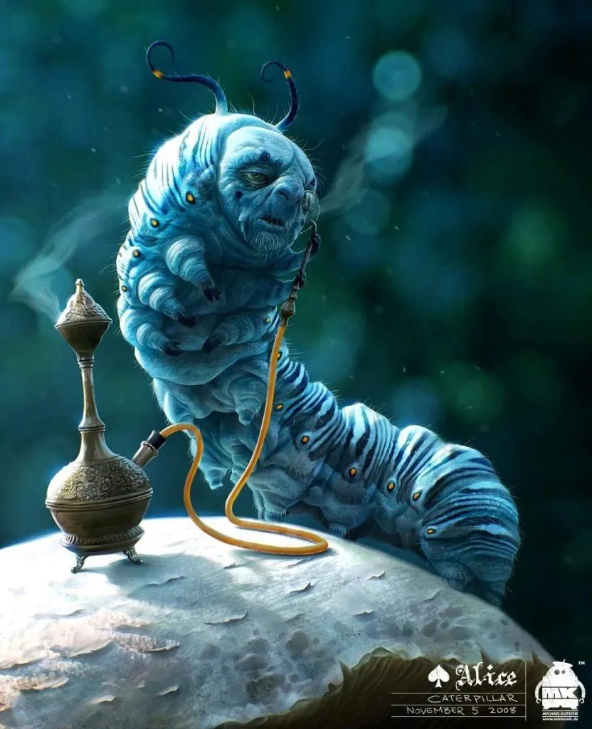 the caterpillar character art by alice in wonderland character designer michael kutsche alice in won 832x1024