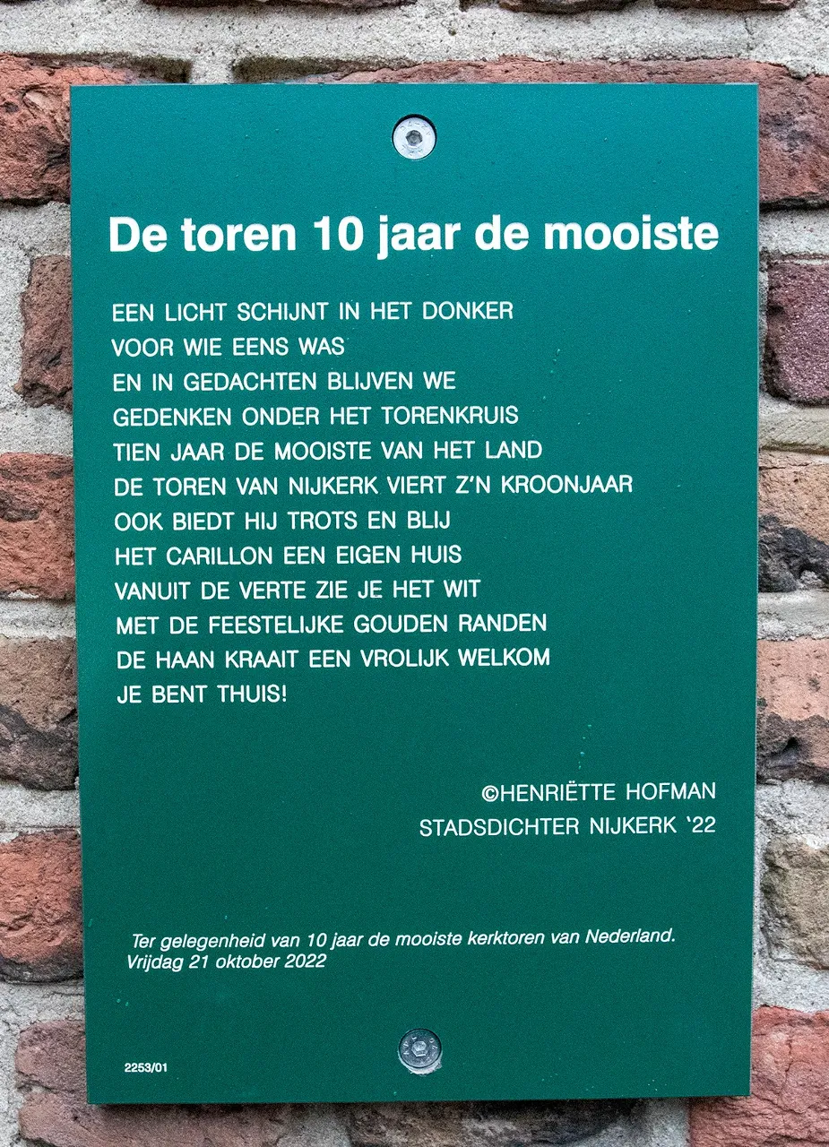 2023 02 02 bord met gedicht 10 jaar de mooiste