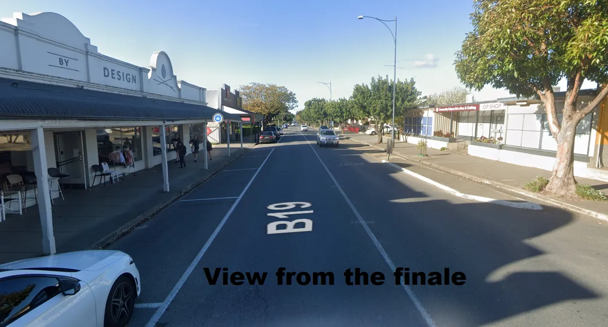 Bild Finalbereich breite gerade Straßeneinsicht (B19)&lt;br&gt;