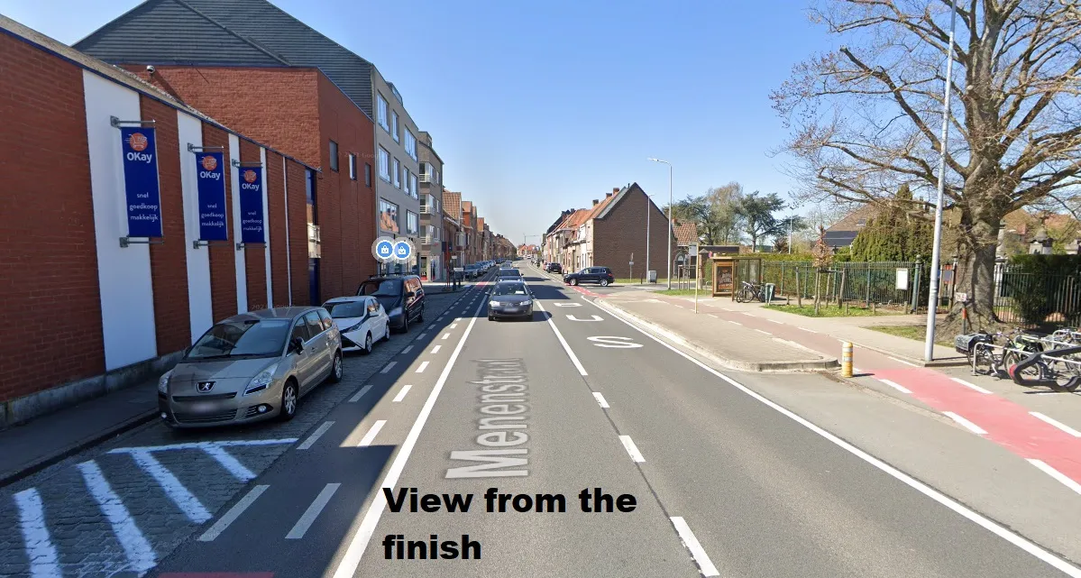 Zielbereich Gent-Wevelgem 2024 normale gerade Straße&amp;lt;br&amp;gt;