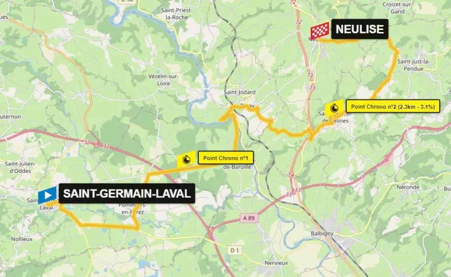 Karte Critérium du Dauphiné 2024 Etappe 4&nbsp;
