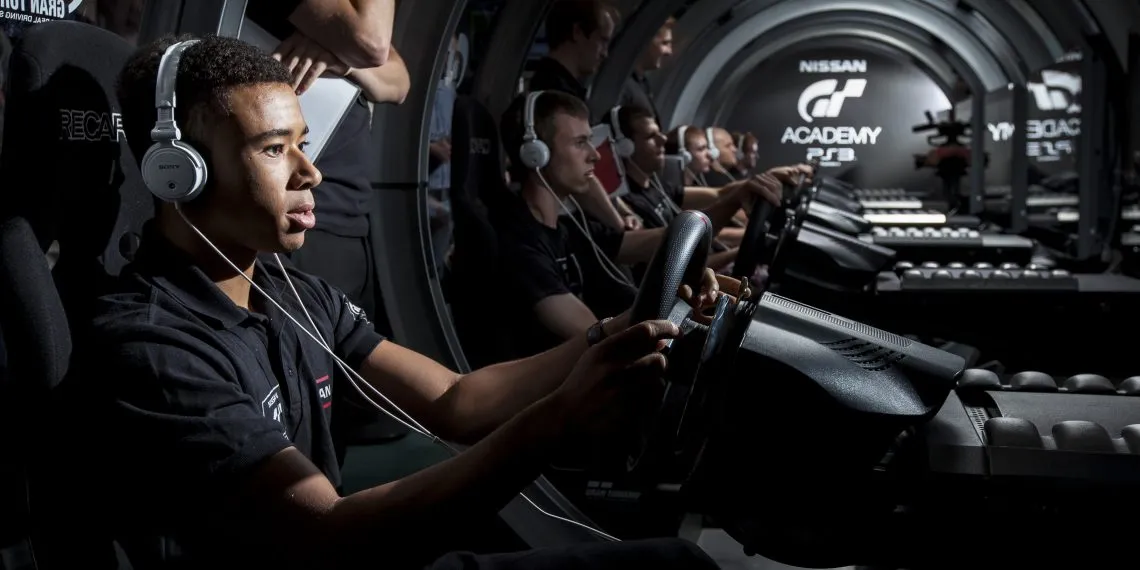 2011 gt academy winner jann mardenborough joins competitors at the uk national final in 2013 1140x570
