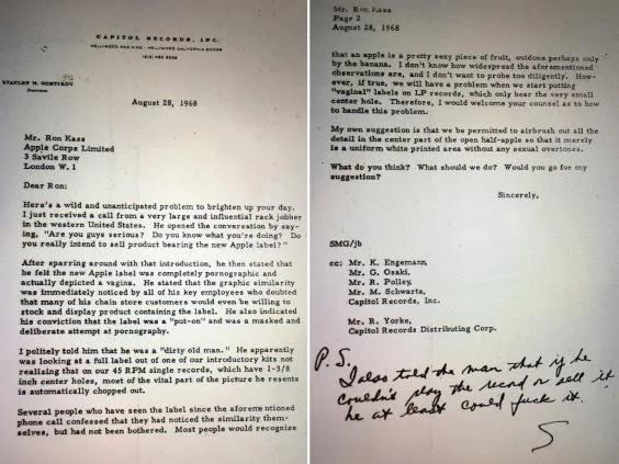 apple records letter