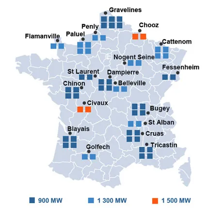 centrales nucleaires france