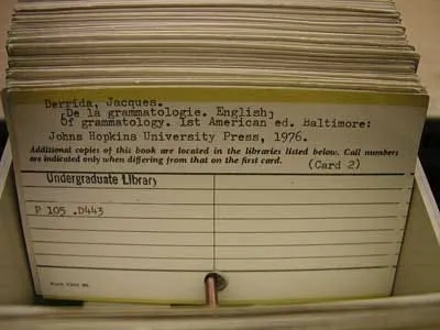 library catalog cards