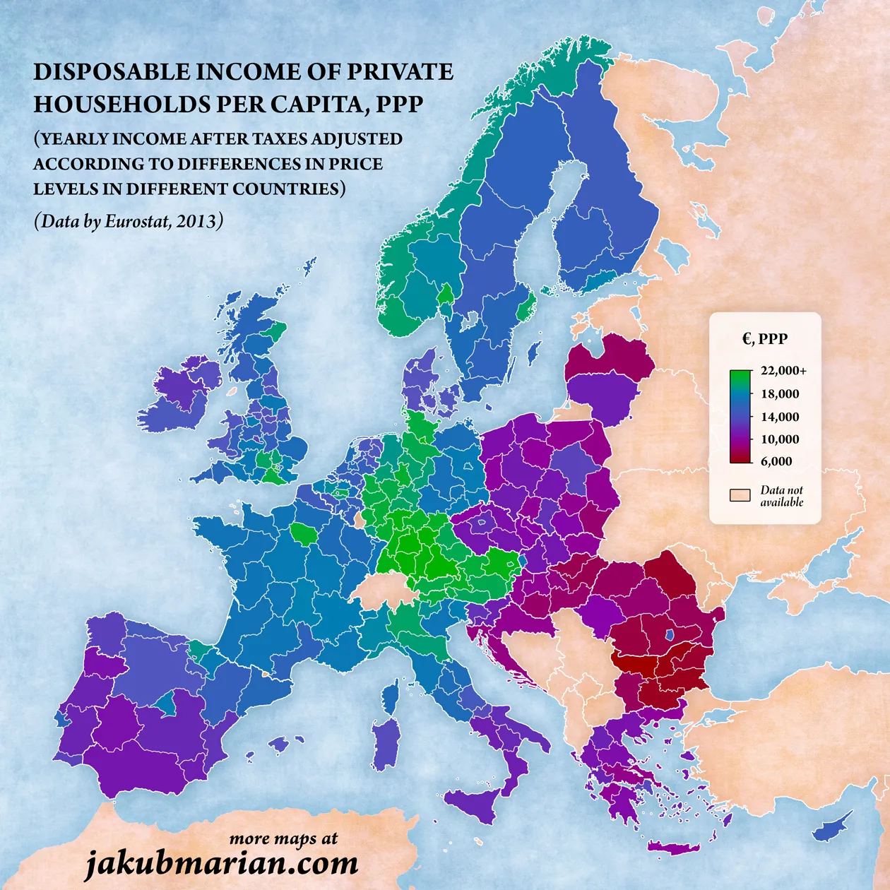 nuts2 disposable income europe