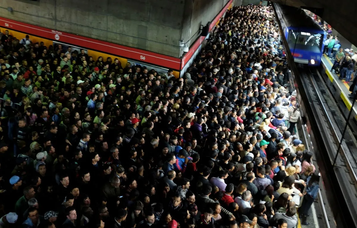 sao paulo brazil is home to some of the worlds biggest traffic jams and its subway stations are a bit overcrowded