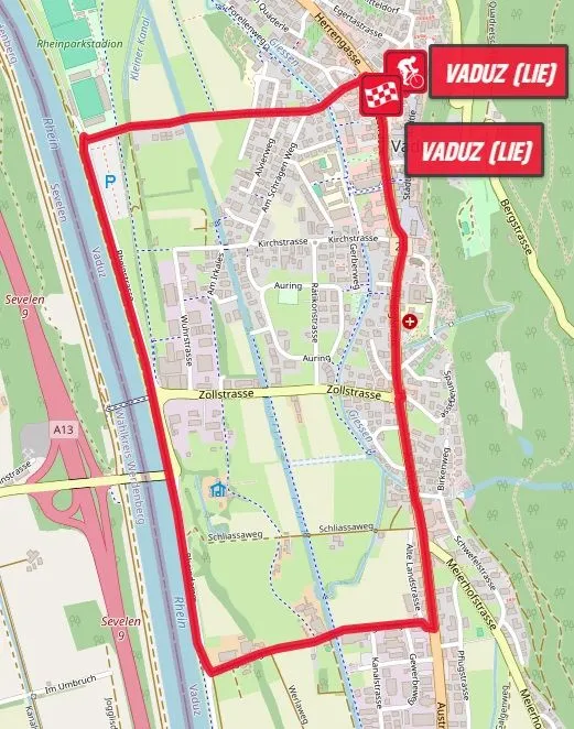 Kaart Tour de Suisse 2024 proloog