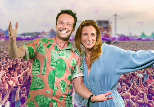 Frank Oosterwegel en Lisanne Halleriet bij de Zwarte Cross