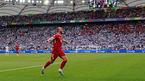 Denemarken ondanks doelpunt Eriksen niet voorbij Slovenië