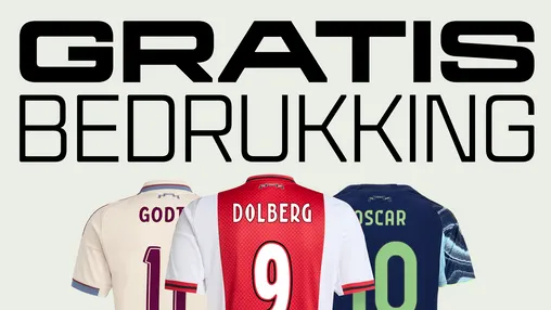 Gratis bedrukking bij een Ajax-shirt? Dit kan tot en met zondag 1 maart!