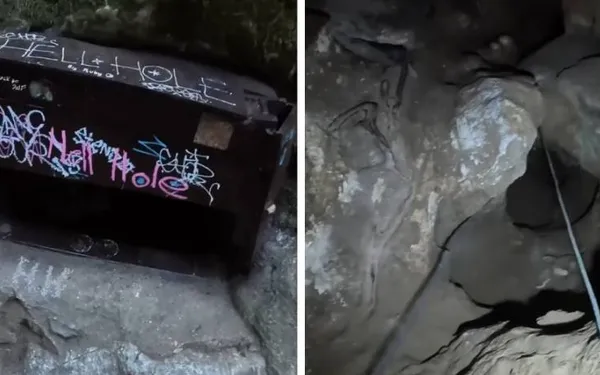 Twee mannen dalen af in griezeligste grot ter wereld genaamd 'Hell Hole Cave', en zijn verbijsterd over wat ze daar vinden