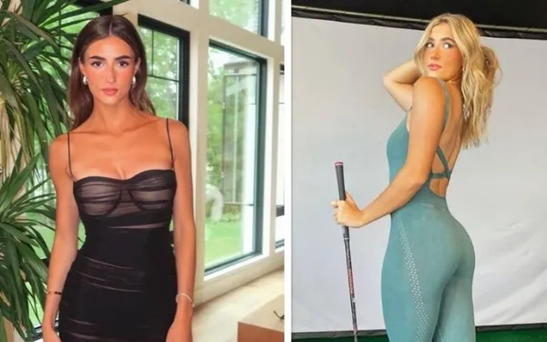 Golfbabe Lilia Schneider gooit flink wat kleren uit en toont waarom ze ook buiten de golfsport aanbeden wordt (foto's)