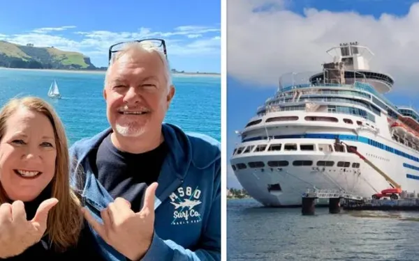 Koppel dat full time op een cruiseschip woont, legt uit hoe ze eens 'een complete dag van hun leven verloren'