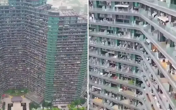 In dit 'dystopisch' appartementencomplex, met 30.000 bewoners, hoeven de mensen letterlijk nooit buiten te gaan
