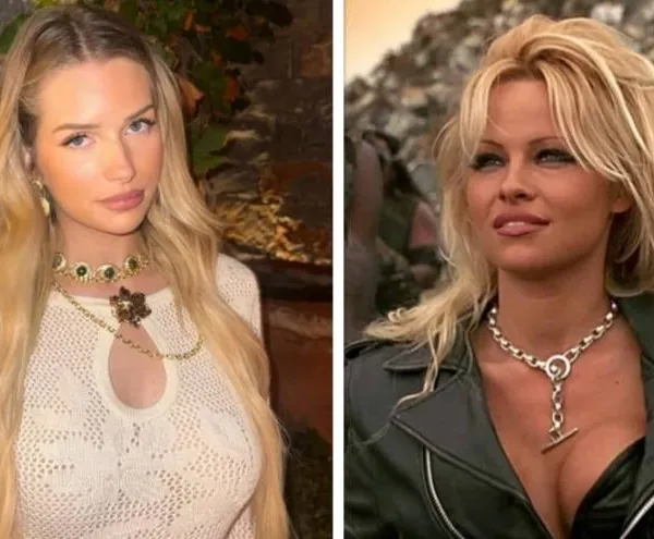 Lottie Moss pakt uit met imitatie van Pamela Anderson in 'Barb Wire' en het internet verliest de pedalen (foto's)