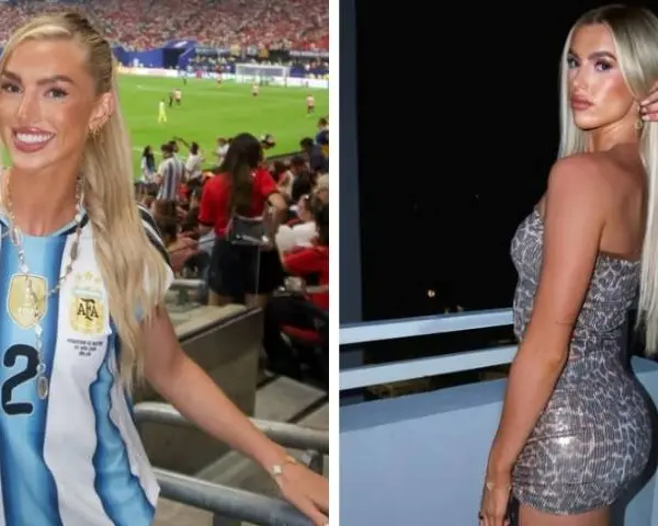 Engelse voetbalster / WAG supportert zowaar voor Argentinië! Wij zijn vooral fan van haar schaars geklede foto's...