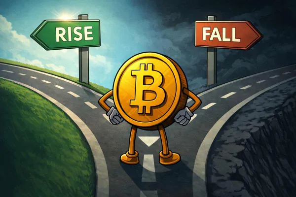 Bitcoin koers op kruispunt