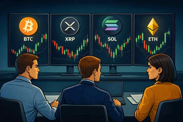 BTC, ETH, XRP en SOL