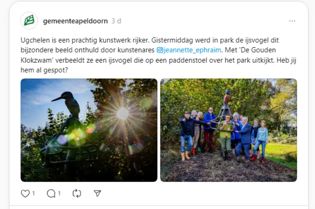 Ugchelse legende herleeft in nieuw kunstwerk