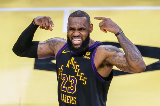 LeBron James pushes fan away after uneasy moment in timeout during Thunder clash