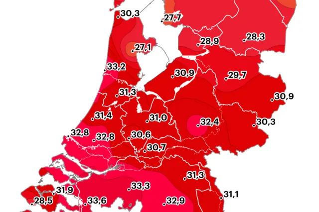 Hittegolf is een feit: Eindhoven breekt grens van 30 graden