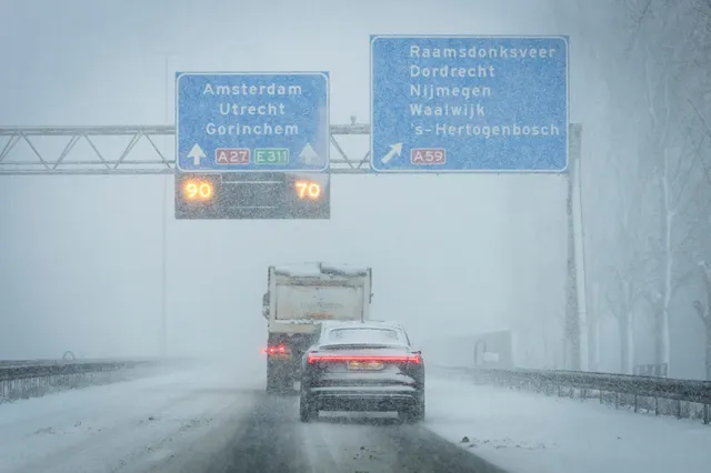 Chaos op Brabantse wegen na flinke sneeuwbuien