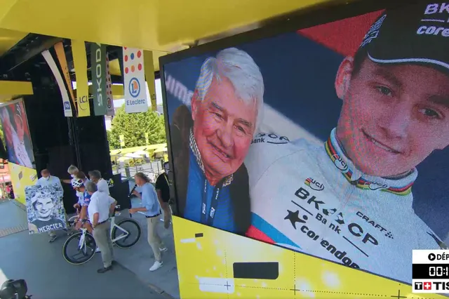 VÍDEO: Mathieu van der Poel rompe a llorar tras el emotivo homenaje en el Tour de Francia a su abuelo Raymond Poulidor