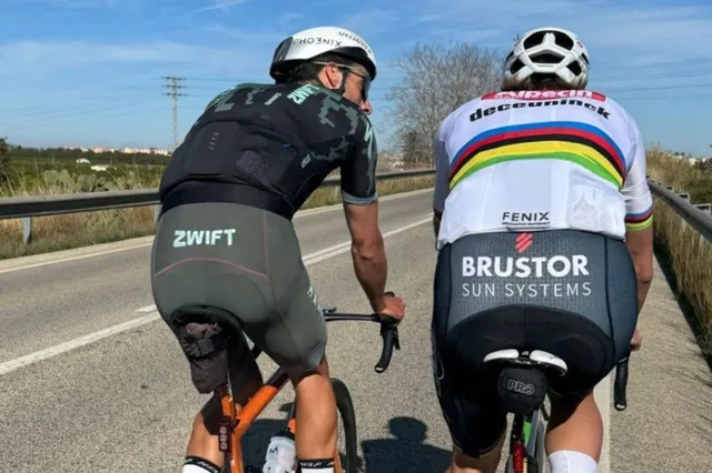 Remco Evenepoel y Mathieu van der Poel se meten entre pecho y espalda casi 100 km de entreno en la zona de Calpe