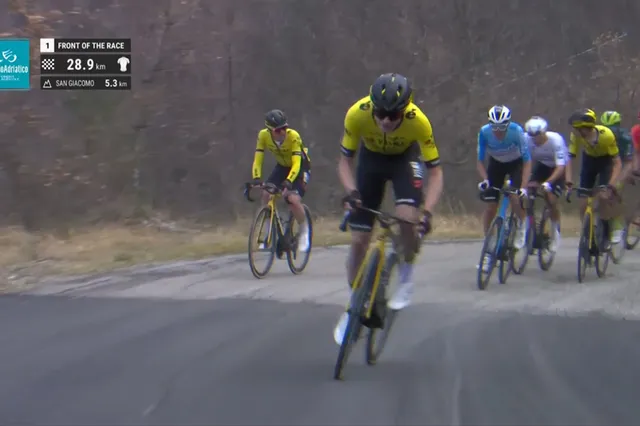 VÍDEO: ¡El asombroso ataque de Jonas Vingegaard en San Giacomo para destrozar la pelea por la general de la Tirreno Adriático!