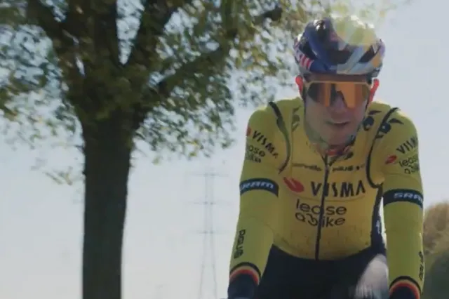 VÍDEO: Ilusión en Visma con un Wout van Aert que ya rueda de nuevo al aire libre tras su fractura de clavícula
