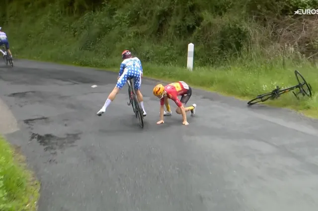 EN DIRECTO | Etapa 5 Criterium du Dauphiné 2024 - Caída en la cabeza de carrera: 3 min con el pelotón a 75 de meta