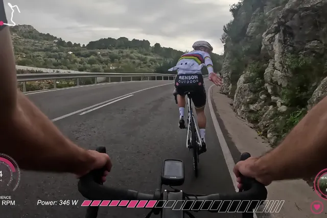 Video: Amateur follows Remco Evenepoel during uphill interval training