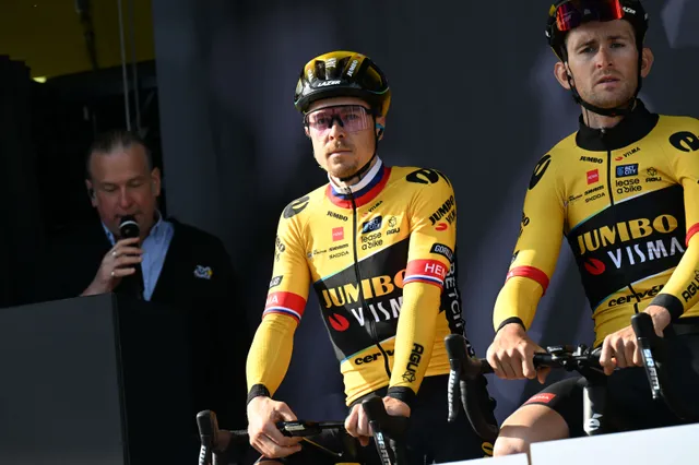 Jan Tratnik venceu a Omloop Het Nieuwsblad 2024 à frente de Nils Politt; Wout van Aert garante dois Visma no pódio