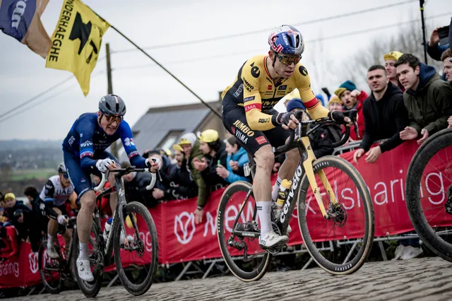 A group around Wout van Aert spotted on a recon of Flemish classics ahead of 2024
