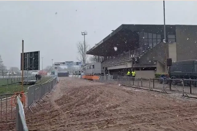 VIDEO: Cai neve em Meulebeke antes do Campeonato Nacional da Bélgica