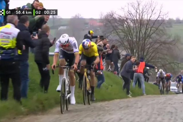 VIDEO: Wout van Aert glued to Mathieu van der Poel's back wheel as Dutchman launches another brutal E3 Saxo Classic attack