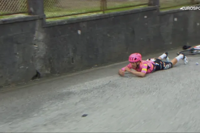 Andrea Piccolo abandons 2024 Giro d'Italia after nasty crash