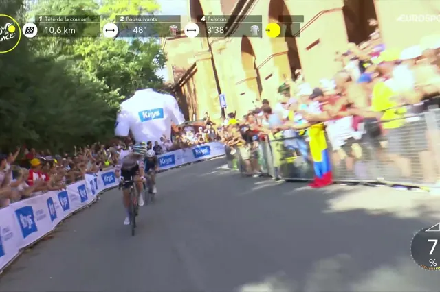 VIDEO: Tadej Pogacar launches first GC attack of 2024 Tour de France; Jonas Vingegaard straight on the back wheel