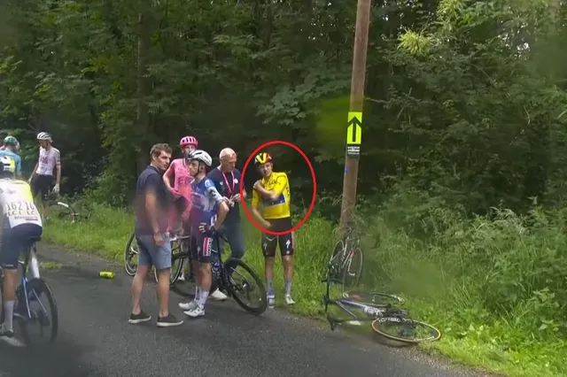 Medical Report and withdrawals Criterium du Dauphine 2024 - Update stage 5: Remco Evenepoel, Primoz Roglic and Juan Ayuso crash; Visma disaster; dozens of riders crash and race neutralized