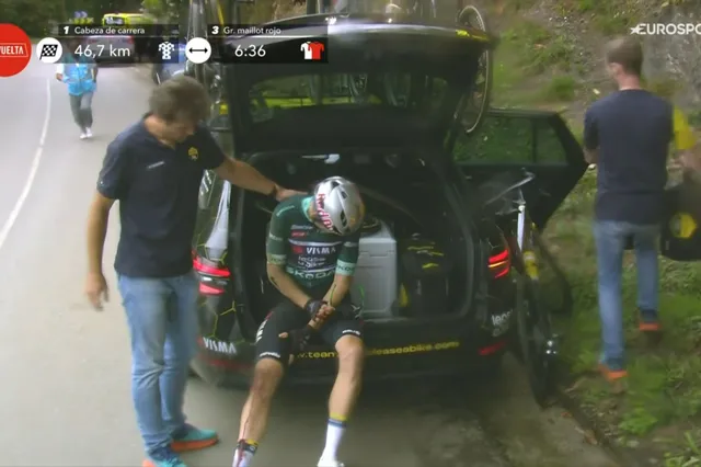 VÍDEO: Wout van Aert está fora da Volta a Espanha depois de cair pela segunda vez na etapa de hoje