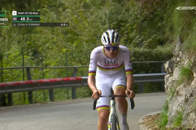 VIDEO: Tadej Pogacar blows Il Lombardia wide open with savage attack at 48km to go!