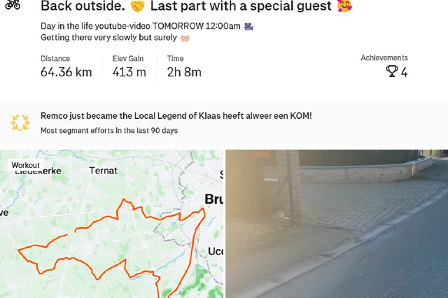 Remco Evenepoel hits the roads for the first time in two months: "I'm getting there very slowly, but surely"