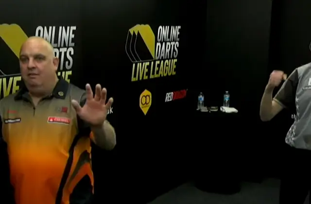 VIDEO: James Richardson hits first 9-darter of MODUS Online Live League against his son Josh