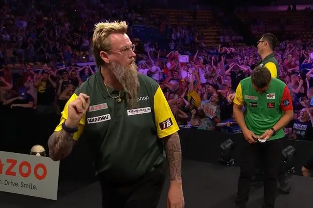 VIDEO: Whitlock misses double for historic nine-dart finish in World Cup of Darts